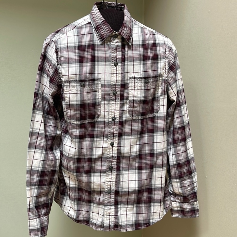 EUC Mens Converse One Star Plaid Button Down Shirt